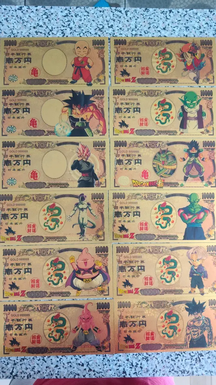 Billete coleccionable de anime dorado - 2