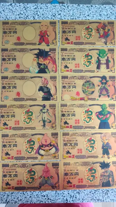 Billete coleccionable de anime dorado - miniatura 2
