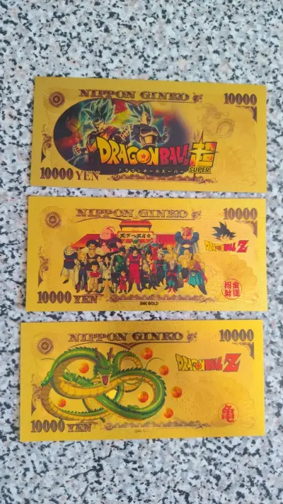 Billete coleccionable de anime dorado - miniatura 3