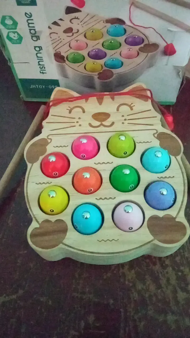 Juego de pesca magnético para niños de madera - 2