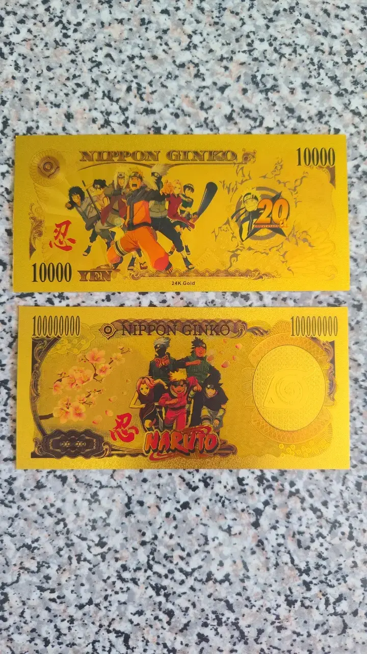 Billete coleccionable de Naruto dorado - 3