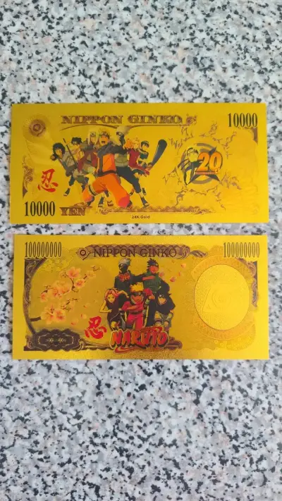 Billete coleccionable de Naruto dorado - miniatura 3