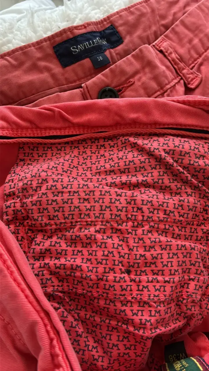 Pantalones cortos rojos para hombre Saville Row - 2