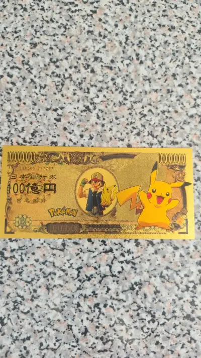 Billete coleccionable Pokémon dorado - miniatura 1