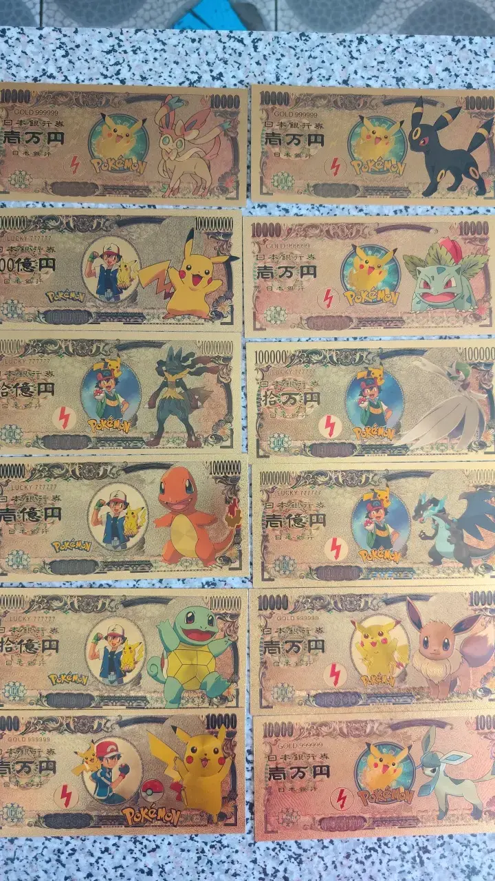 Billete coleccionable Pokémon dorado - 2