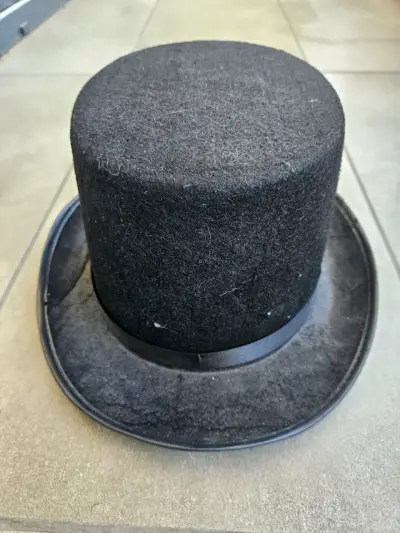 Sombrero de copa alta negro elegante - miniatura 3