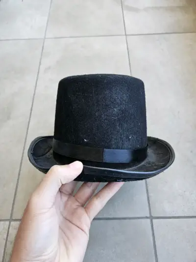 Sombrero de copa alta negro elegante - miniatura 6