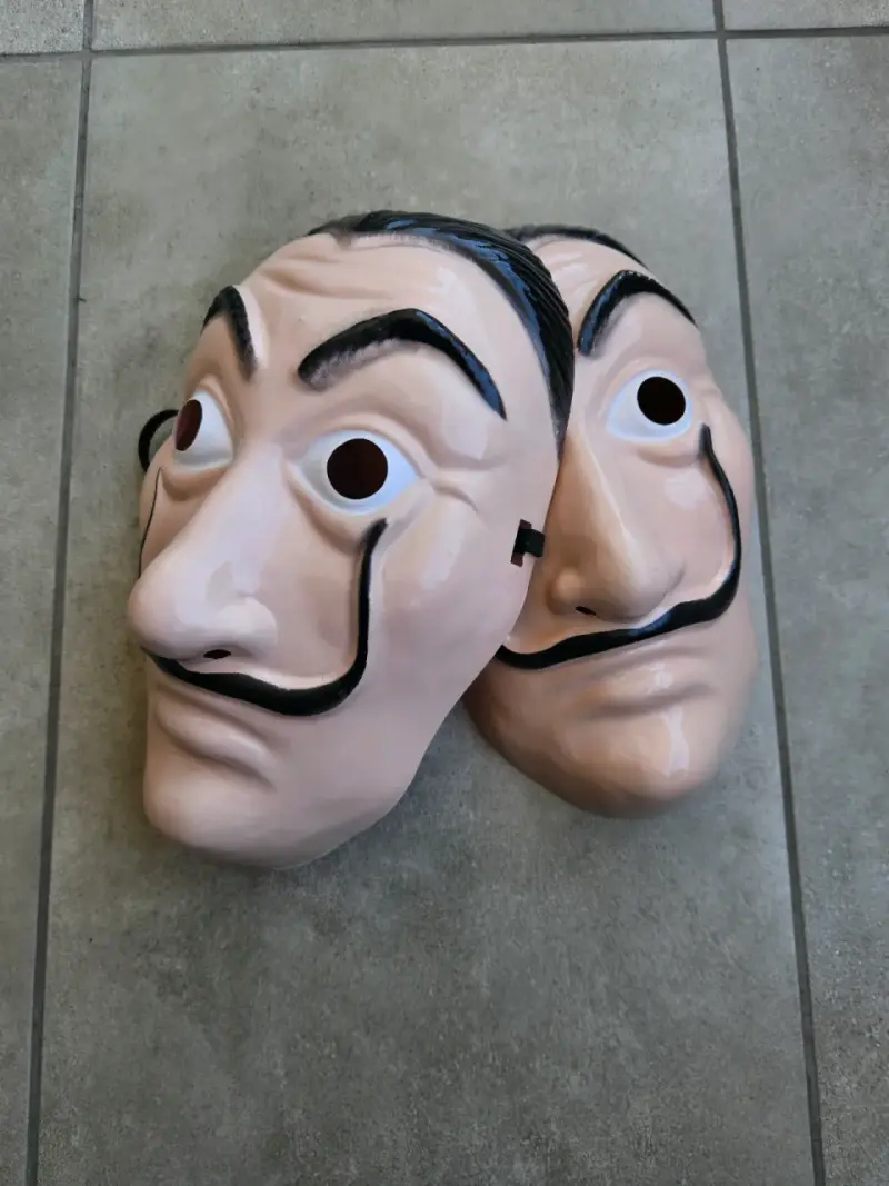 Máscaras de disfraz Salvador Dalí con elástico - 2