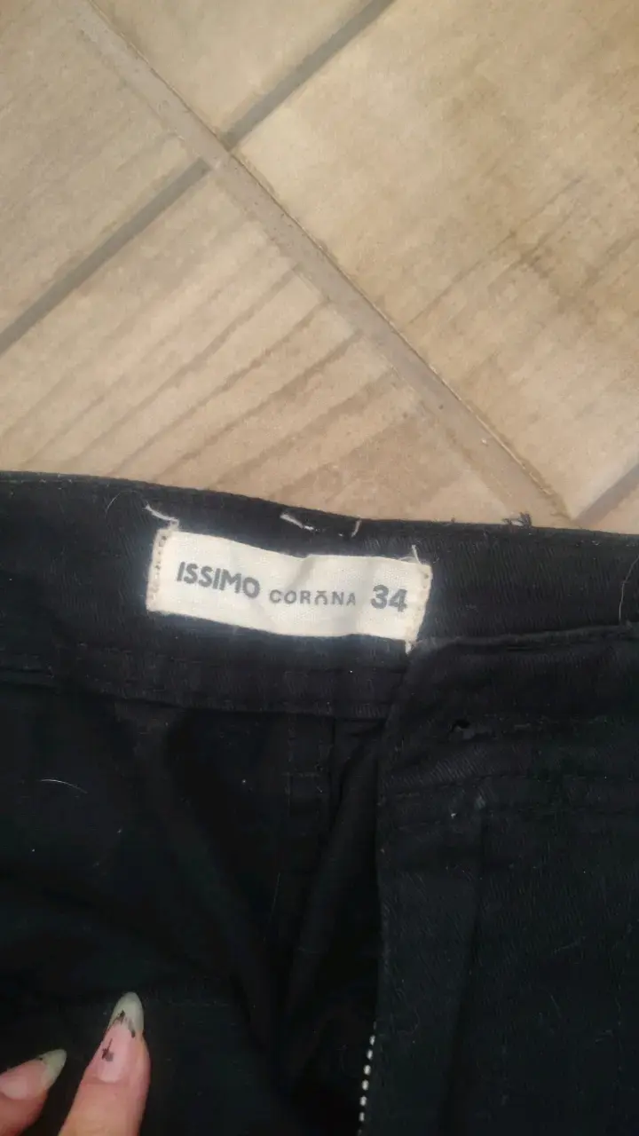 Pantalones cargo negros talla 34 - 3