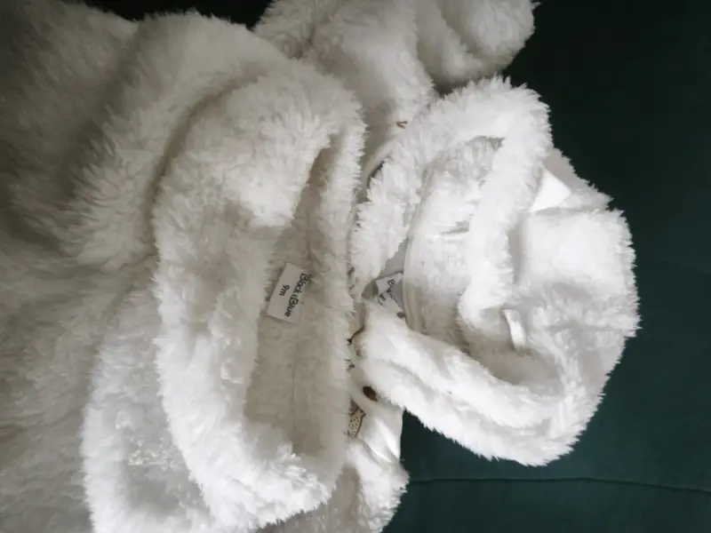 Conjunto infantil polar blanco con capucha - 2