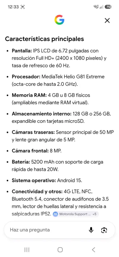 Smartphone Motorola con triple cámara y pantalla Full HD+ - miniatura 4