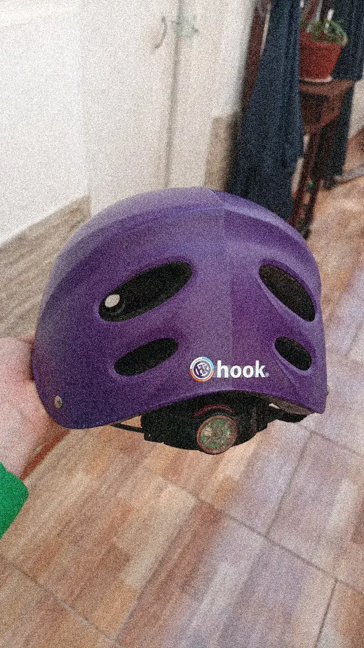 Casco de bicicleta morado Hook - 1