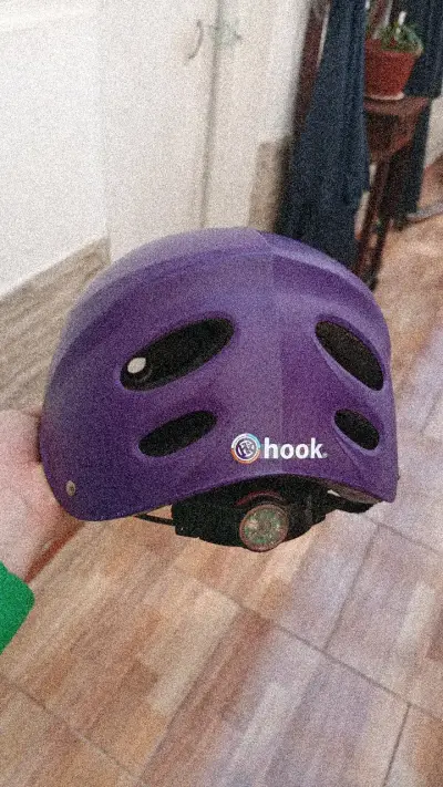 Casco de bicicleta morado Hook - miniatura 1