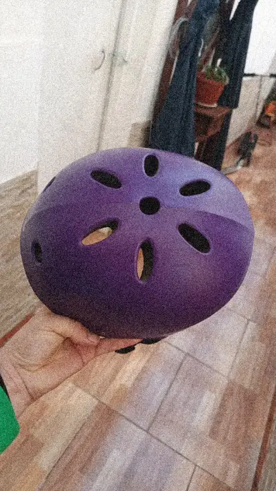 Casco de bicicleta morado Hook - miniatura 2