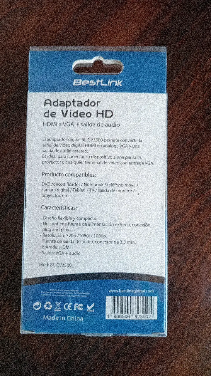Adaptador de Video HD HDMI a VGA con Audio - 2