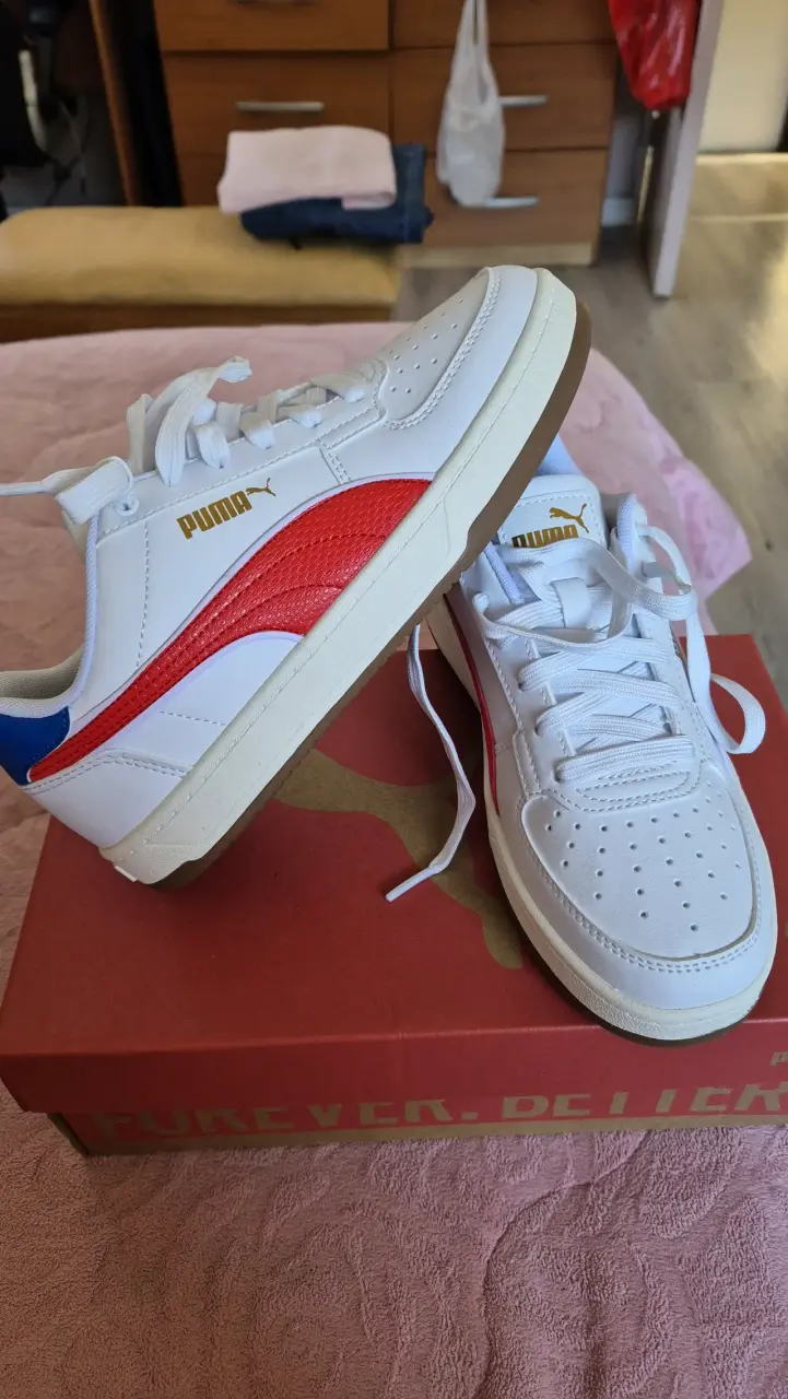 Zapatillas Puma Caven 2.0 Retro Jr blancas - 3