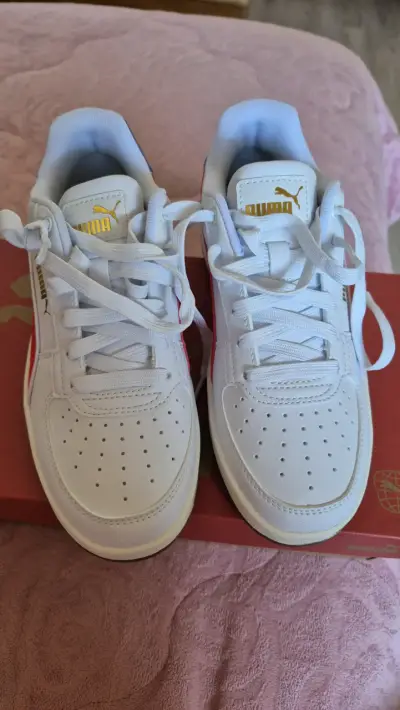Zapatillas Puma Caven 2.0 Retro Jr blancas - miniatura 4