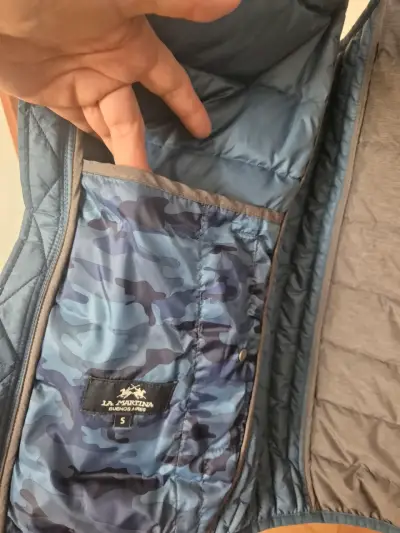 Chaleco acolchado azul La Martina para hombre - miniatura 5