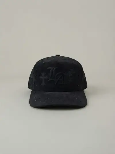 Gorra negra con diseño bordado - miniatura 1