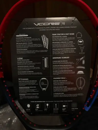 Raqueta de Tenis Yonex Vcore 98 Scarlet 305g - miniatura 4