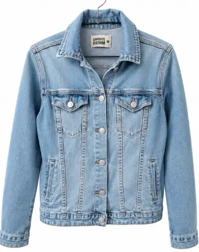 Chaqueta de mezclilla azul claro Opposite Denim - miniatura 1