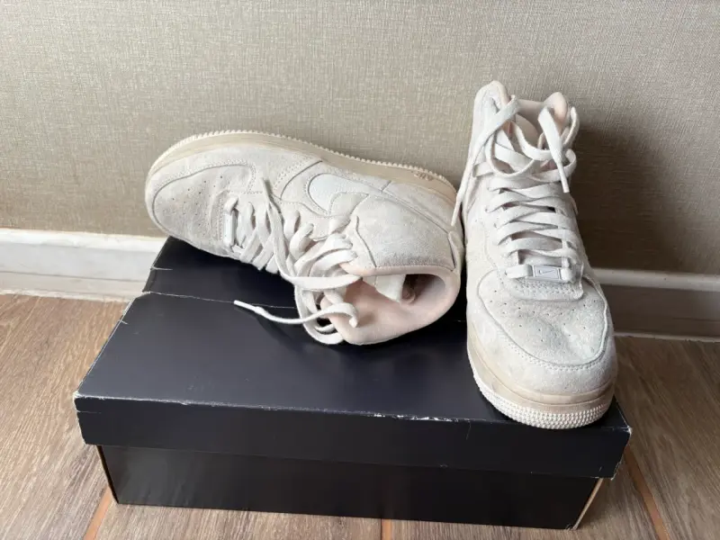 Zapatillas deportivas altas Nike Air Force 1 beige - 3
