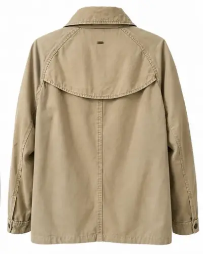 Chaqueta beige de algodón para mujer Foster - miniatura 2