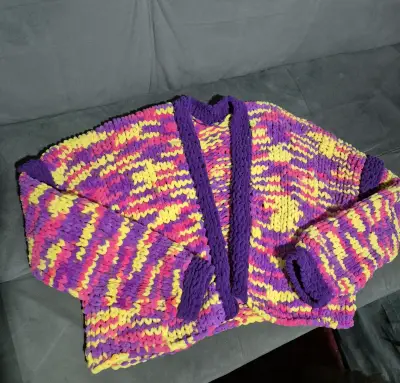 Cardigan de lana multicolor - miniatura 2