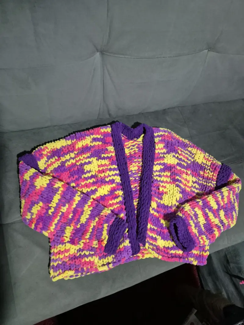 Cardigan de lana multicolor - 3