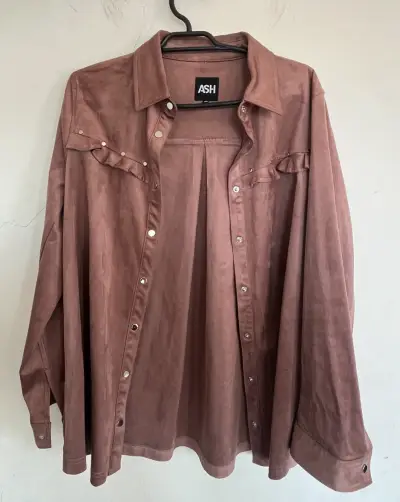 Camisa NUEVA de gamuza marrón ASH - miniatura 1