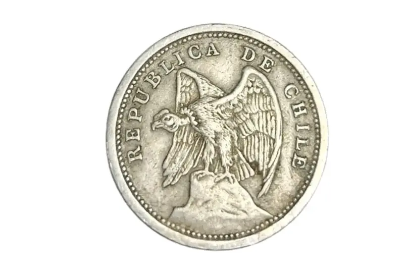 Moneda antigua de 10 centavos de 1936 Chile - 2