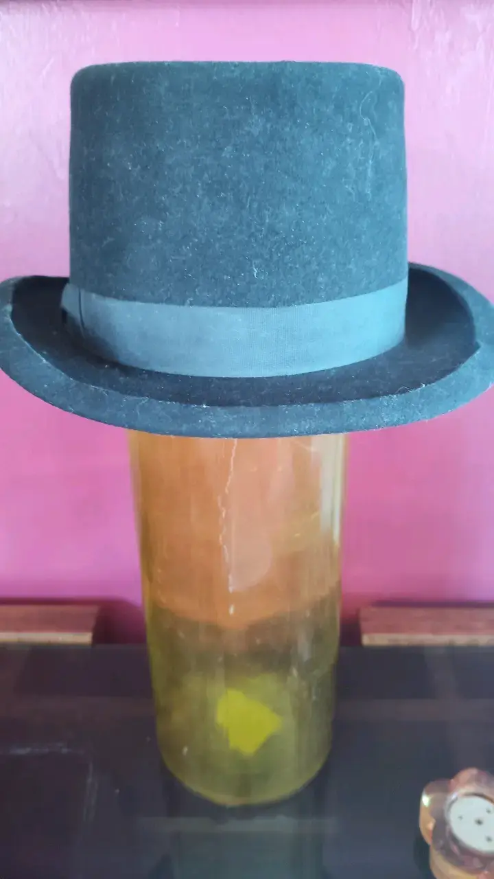Sombrero de copa elegante negro - 1