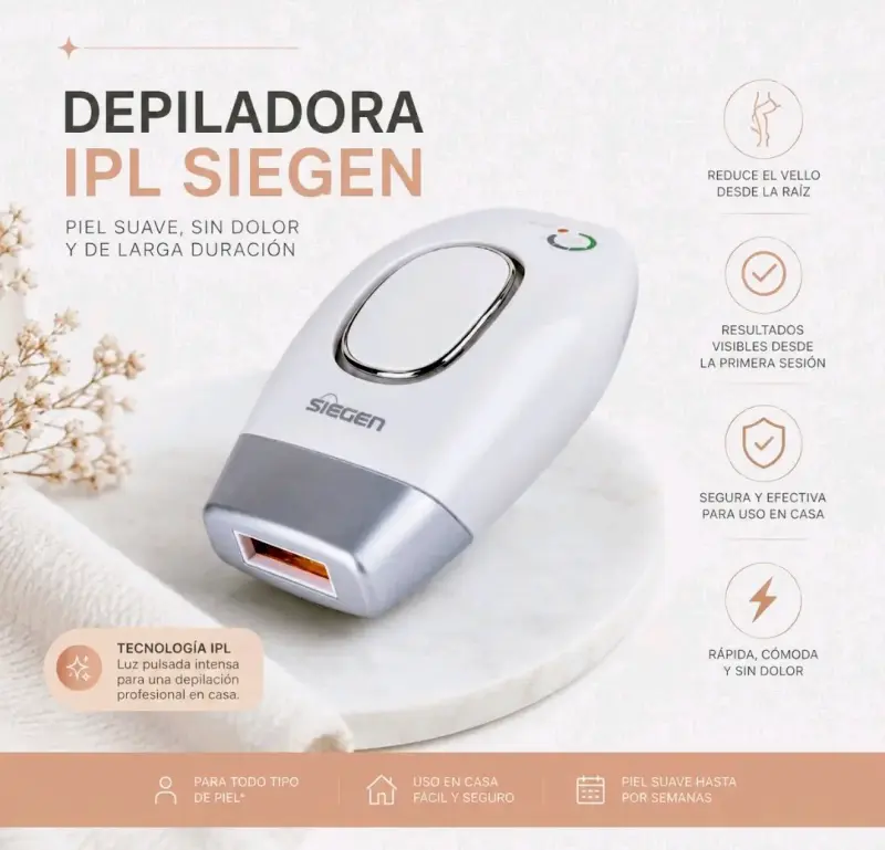 Depiladora IPL Siegen para piel suave