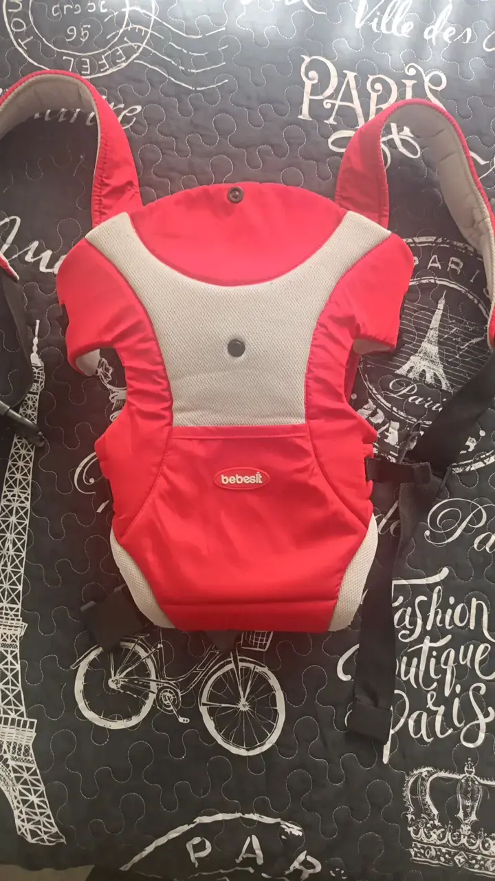 Mochila Porta Bebé Bebesit Roja Cómoda - 1