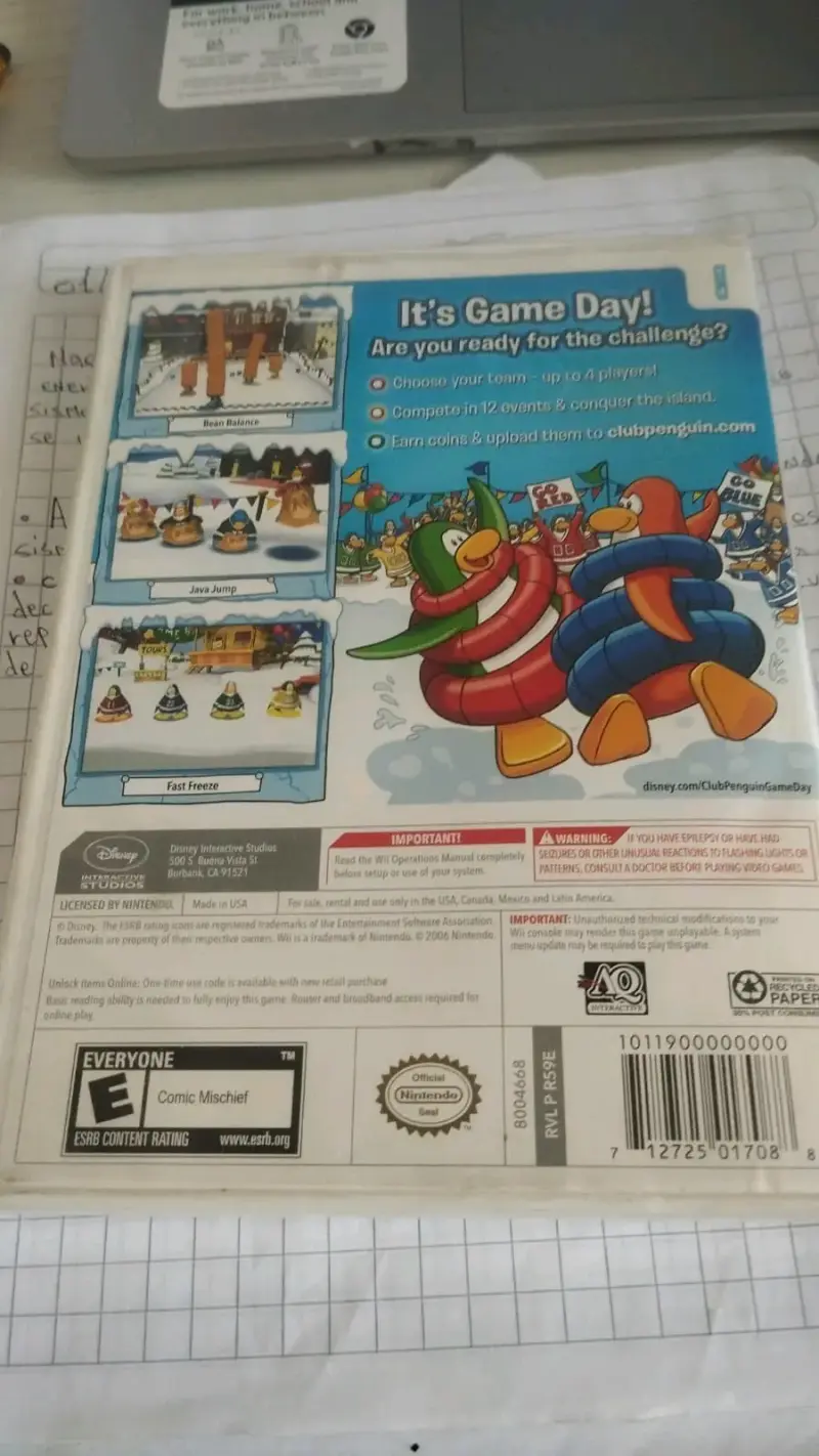 Juego Wii Club Penguin Game Day - 2