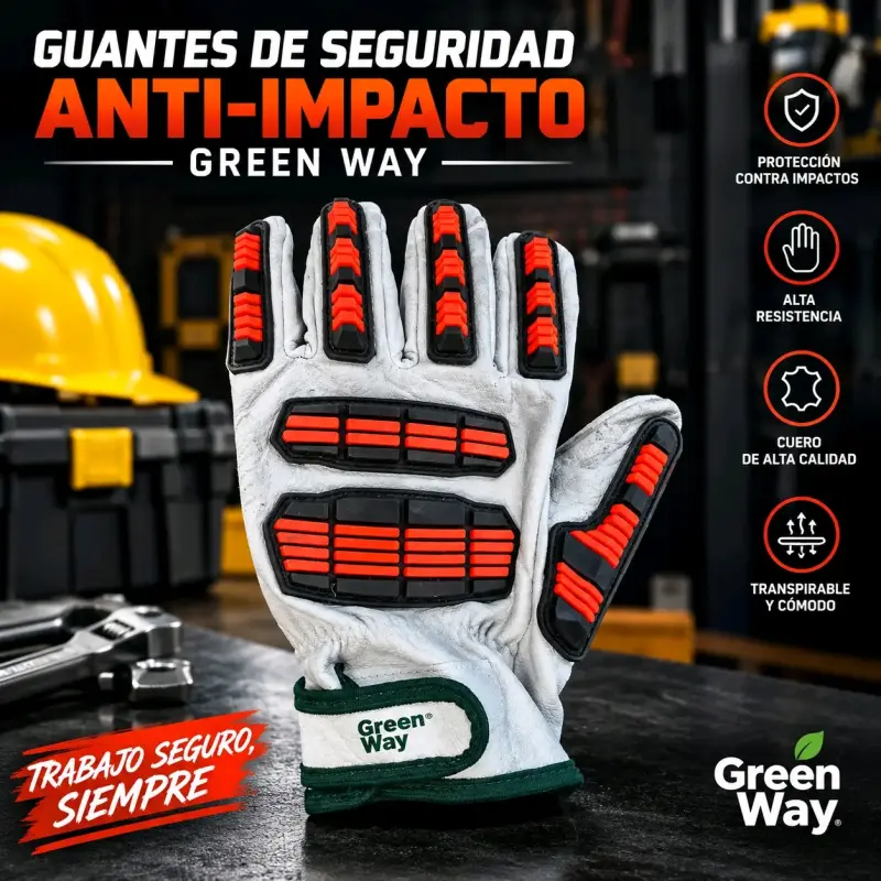 Guantes de seguridad anti-impacto Green Way