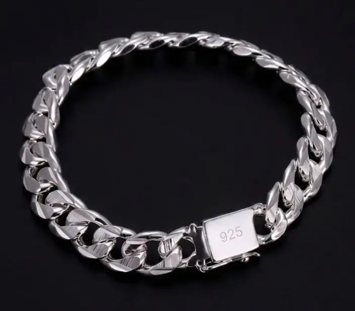 Pulsera de plata 925 estilo cubano - 1