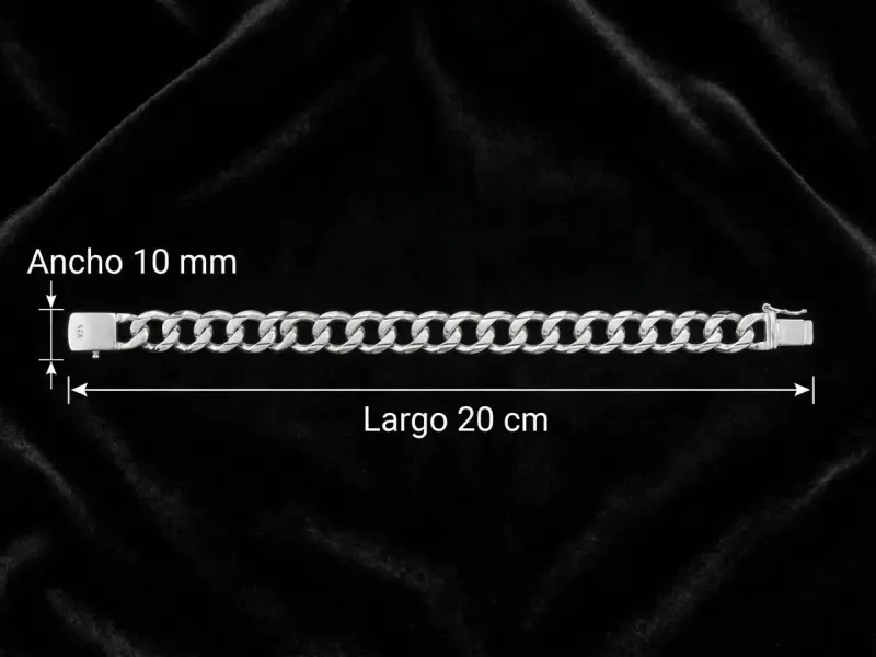 Pulsera de plata 925 estilo cubano - 2