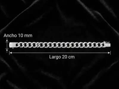 Pulsera de plata 925 estilo cubano - miniatura 2