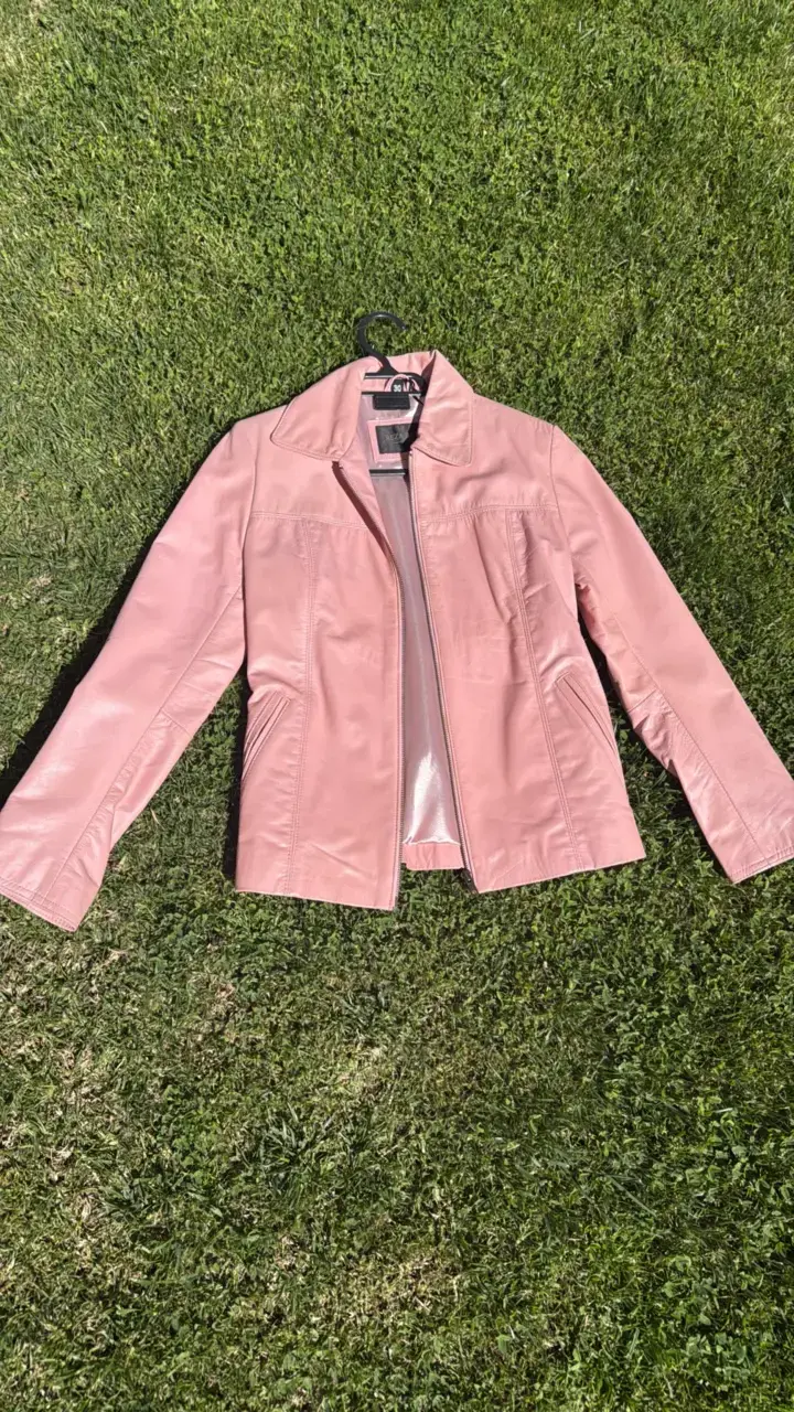 Chaqueta de cuero rosa para mujer Reza Duro - 1