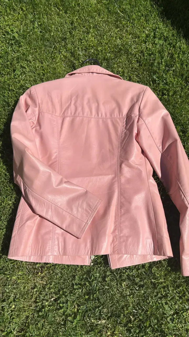Chaqueta de cuero rosa para mujer Reza Duro - 3