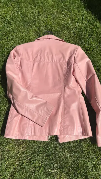 Chaqueta de cuero rosa para mujer Reza Duro - miniatura 3