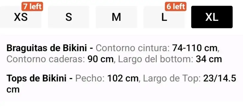 Bikini de dos piezas con diseño cruzado XL - 2