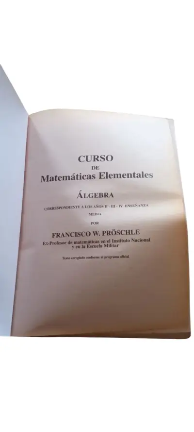 Libro Curso de Matemáticas Elementales Álgebra - miniatura 2