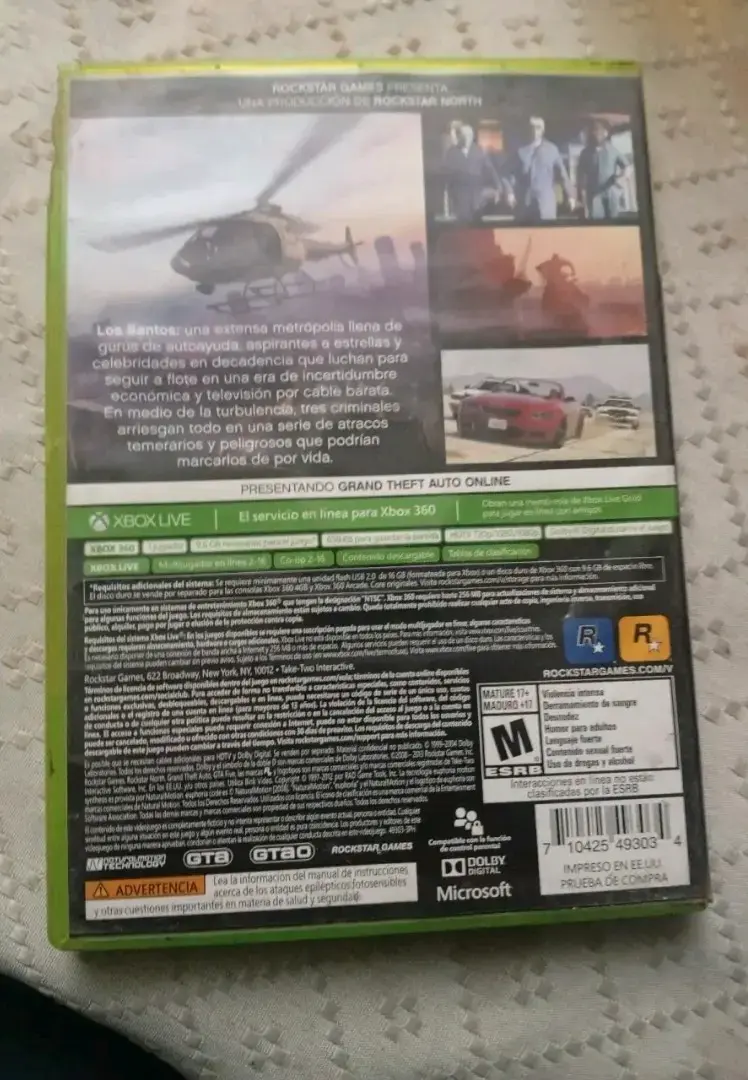 Juego Xbox 360 Grand Theft Auto V GTA 5 - 2