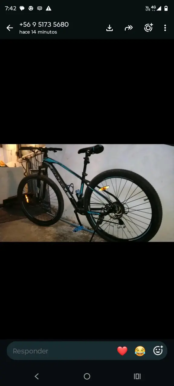 Bicicleta de montaña Fantom azul y negra - 2