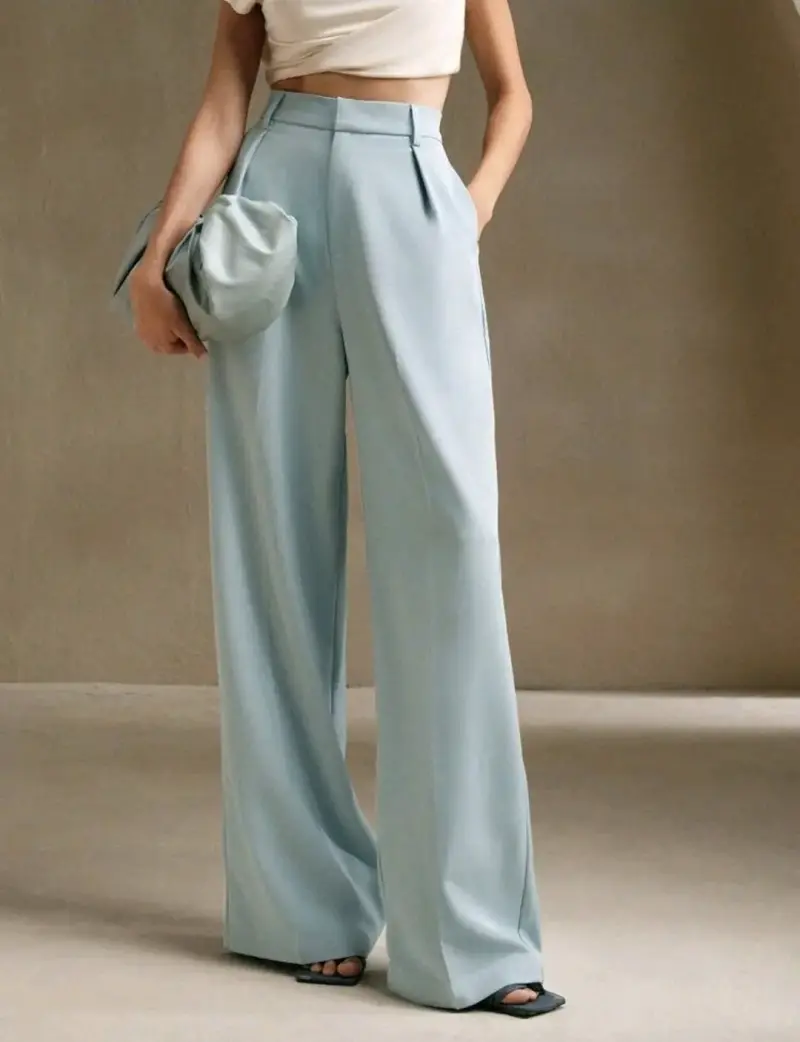 Pantalones sastreros celestes talla XL - 1