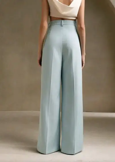 Pantalones sastreros celestes talla XL - miniatura 2