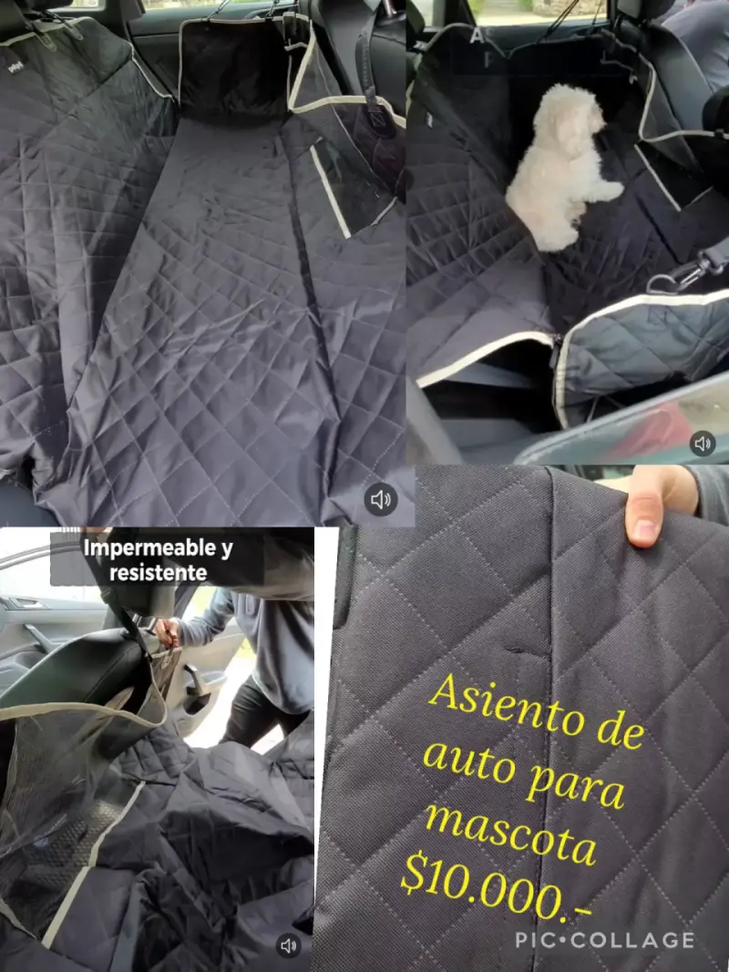 Cubierta impermeable para asiento de auto de mascotas - 1