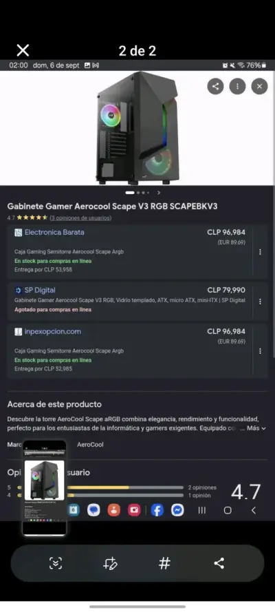 Gabinete Aerocool Scape ARGB ATX Negro - miniatura 2